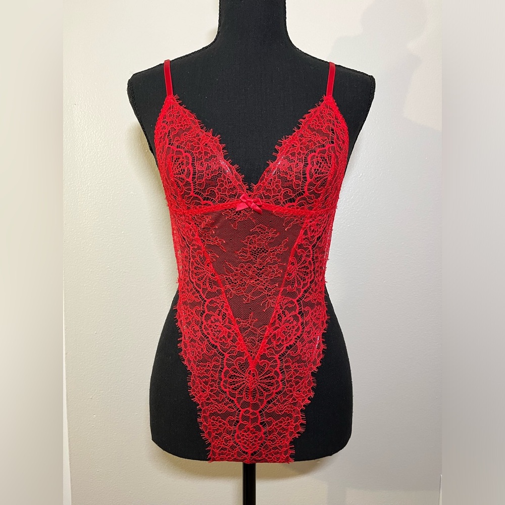 Victoria’s Secret Red Lace Teddy